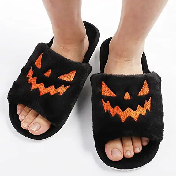 Halloween Pumpkin Slippers - Cozy Slippers - Halloween