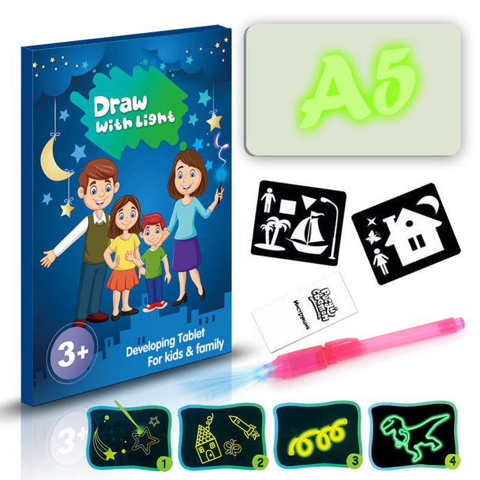 Educational toy: 3D magic drawing pad with light effects - essentialdailypicks