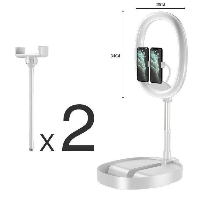 Mobile Phone Live Broadcast Bracket With Fill Light - essentialdailypicks