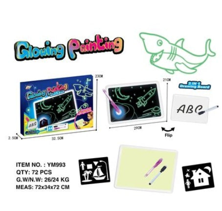 Educational toy: 3D magic drawing pad with light effects - essentialdailypicks