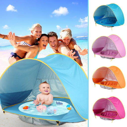 Baby beach tent: easy fold, waterproof, UV-protecting - essentialdailypicks