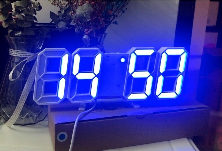 3D LED Digital Wall Clock, Simple And Versatile At Home