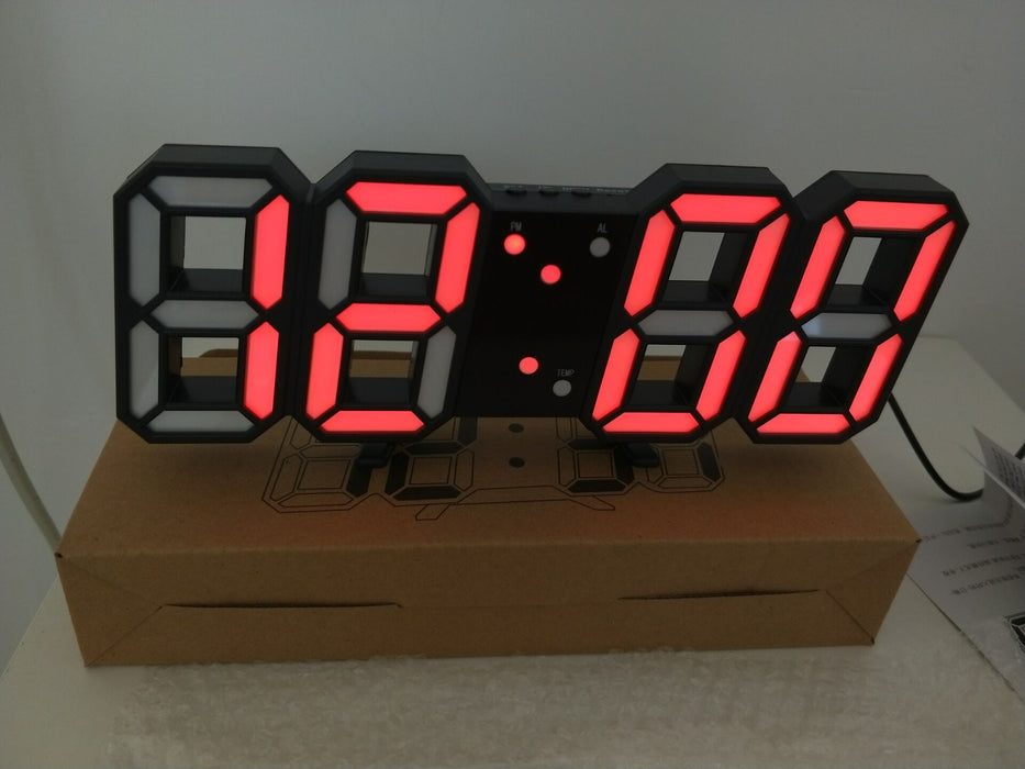 3D LED Digital Wall Clock, Simple And Versatile At Home