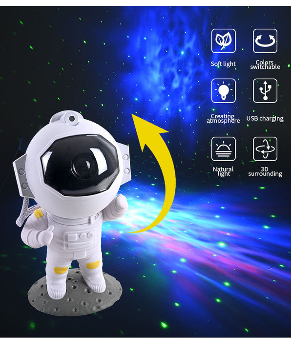 Galaxy star projector: astronaut-themed night light for home decor - essentialdailypicks