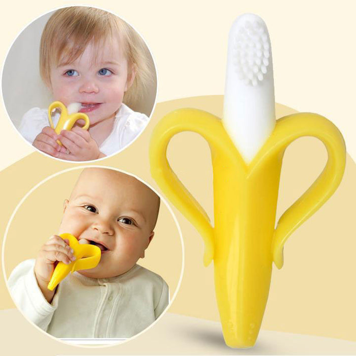 Silicon Baby Banana Teether Baby Soothing Relief Toy - essentialdailypicks