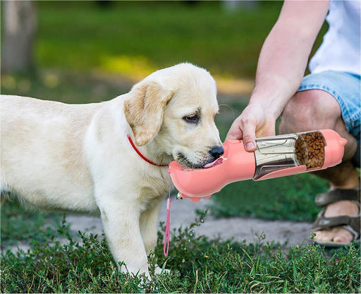 Portable foldable dog water bottle with bowl for outdoor use - essentialdailypicks