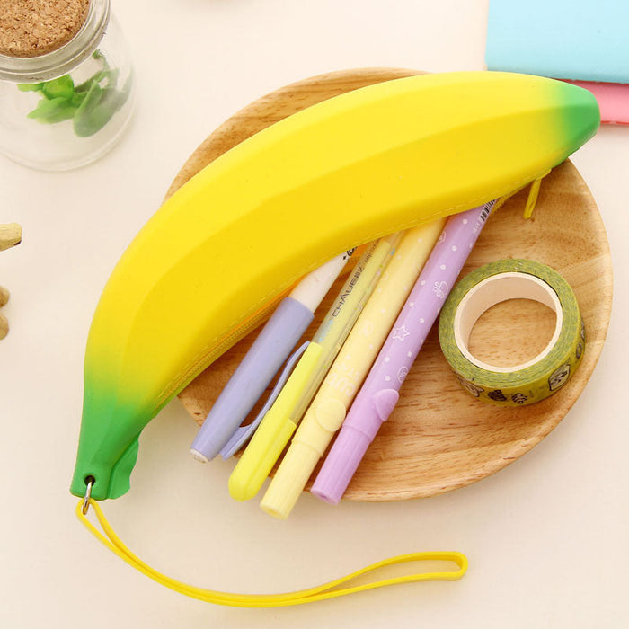 Fashion Novelty Silicone Banana Pencil Case Storage bag - essentialdailypicks