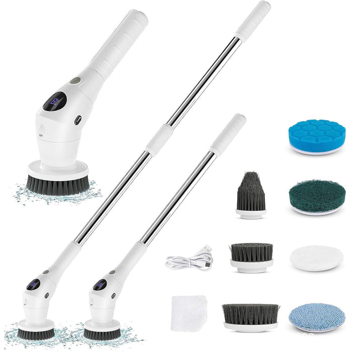 8-in-1 electric cleaning brush long handle multi-functional - essentialdailypicks