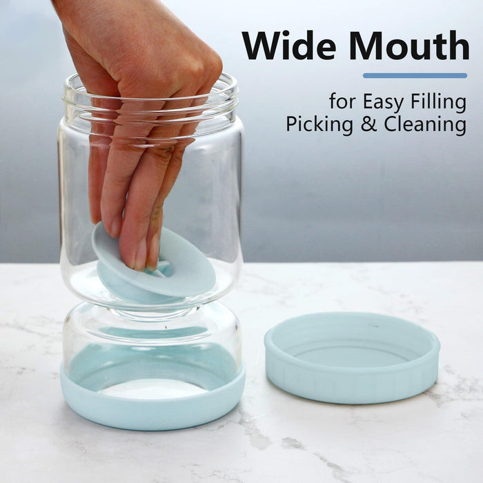 Glass Containers for Kitchen Set of 3 Food Storage  Glass - essentialdailypicks