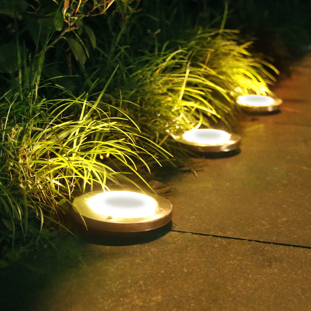 Solar-powered garden disk lights: 12 LED, underground - essentialdailypicks