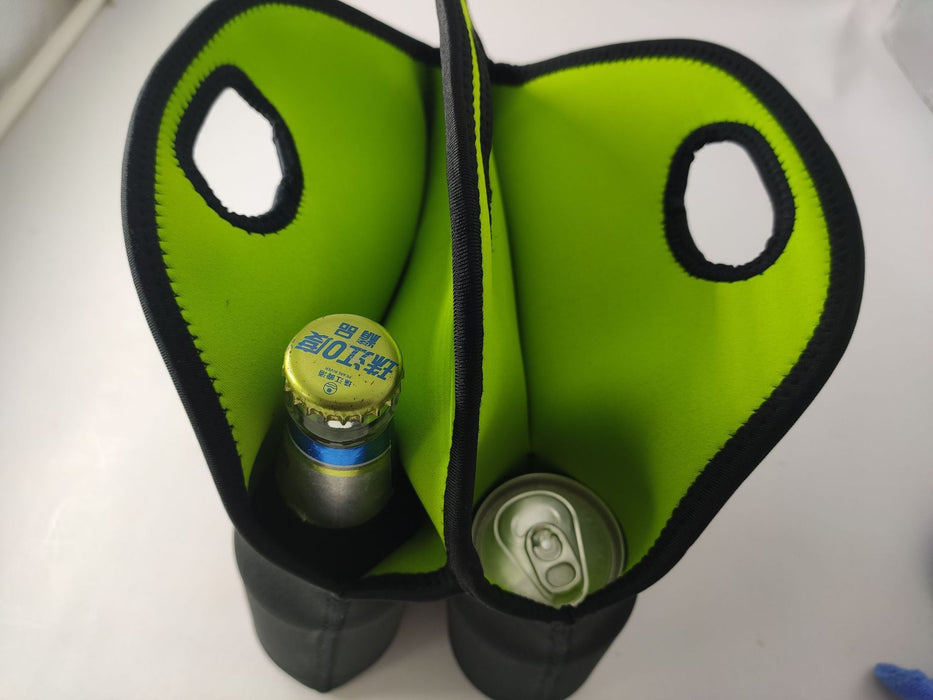 Neoprene beer bottle cooler tote bag for outdoor use - essentialdailypicks