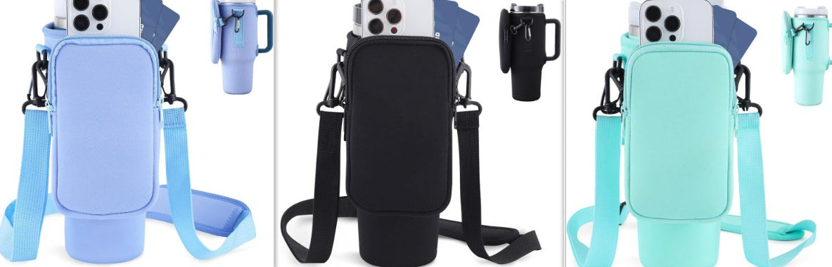 Slok 40oz water bottle carrier with adjustable strap - essentialdailypicks