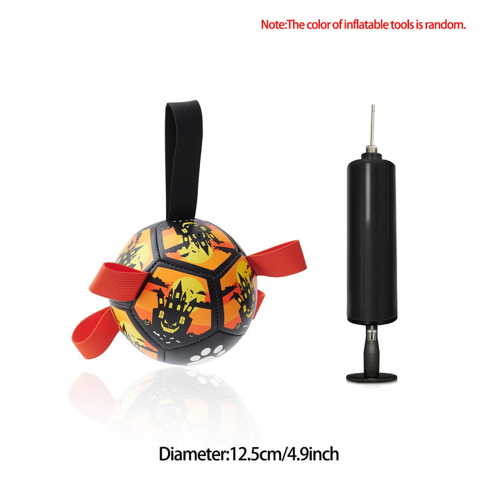 Interactive dog soccer ball with straps for small dogs - essentialdailypicks