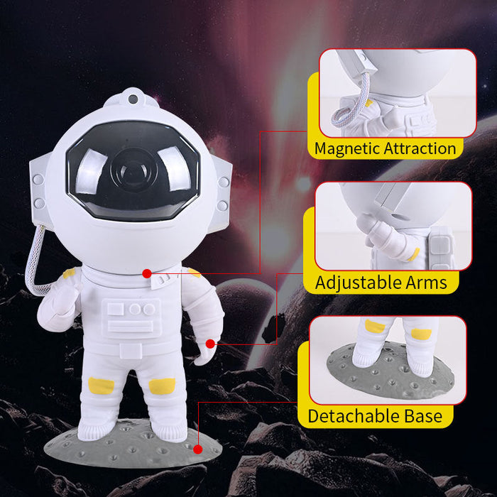 Galaxy star projector: astronaut-themed night light for home decor - essentialdailypicks