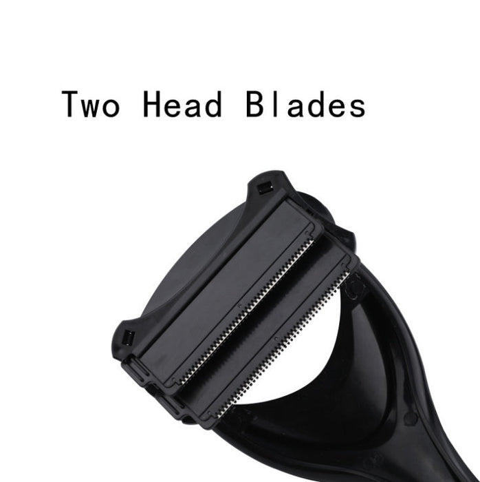 Foldable men's back shaver with two-head blade for hair removal - essentialdailypicks