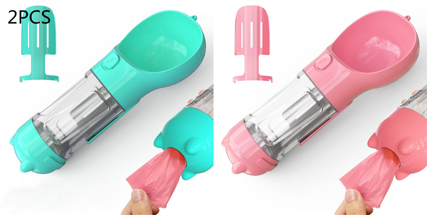 Portable foldable dog water bottle with bowl for outdoor use - essentialdailypicks