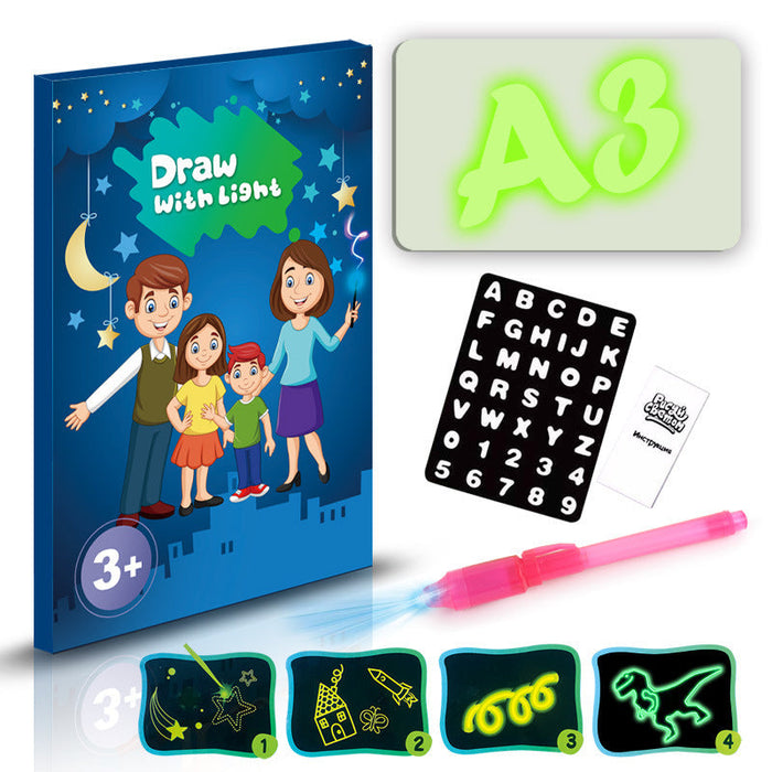 Educational toy: 3D magic drawing pad with light effects - essentialdailypicks