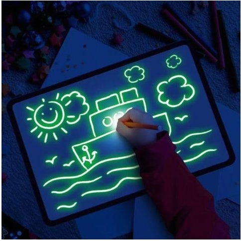 Educational toy: 3D magic drawing pad with light effects - essentialdailypicks