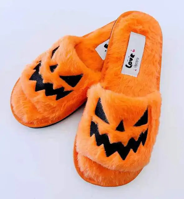 Halloween Pumpkin Slippers - Cozy Slippers - Halloween