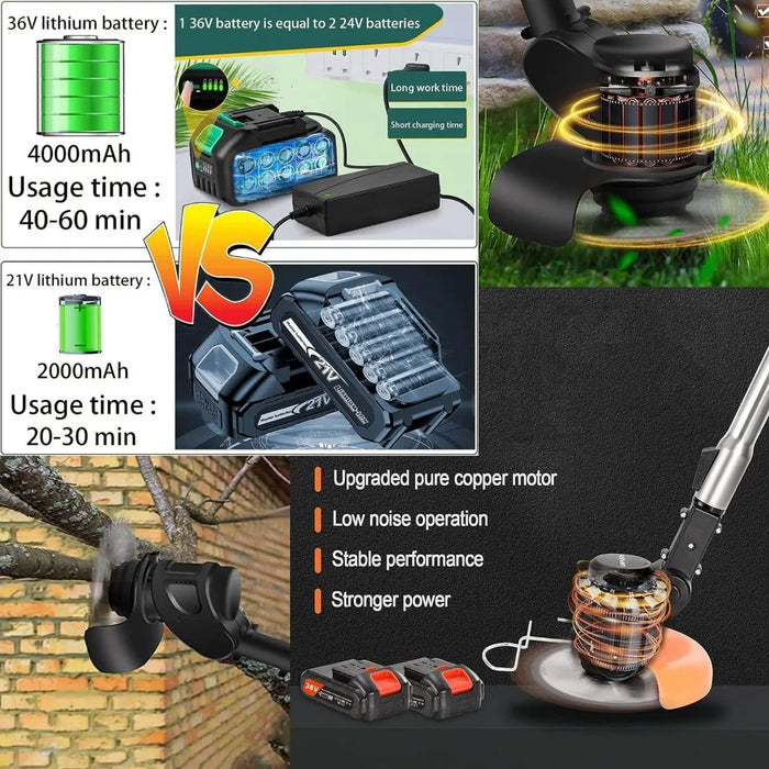 cordless 3-in-1 Garden Grass trimmer, 24V weed wacker - essentialdailypicks