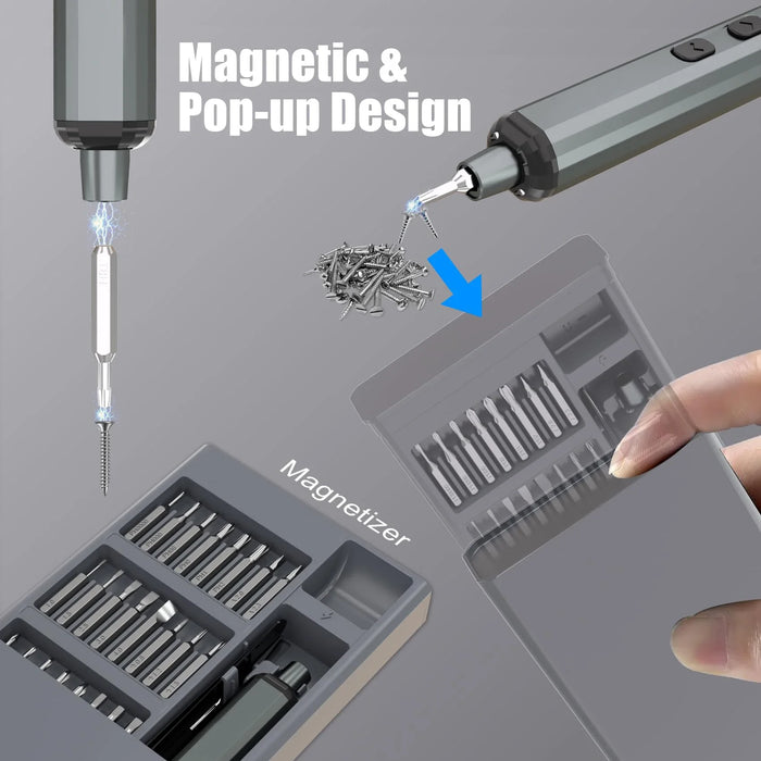 68-in-1 mini electric screwdriver set with magnetic bits - essentialdailypicks