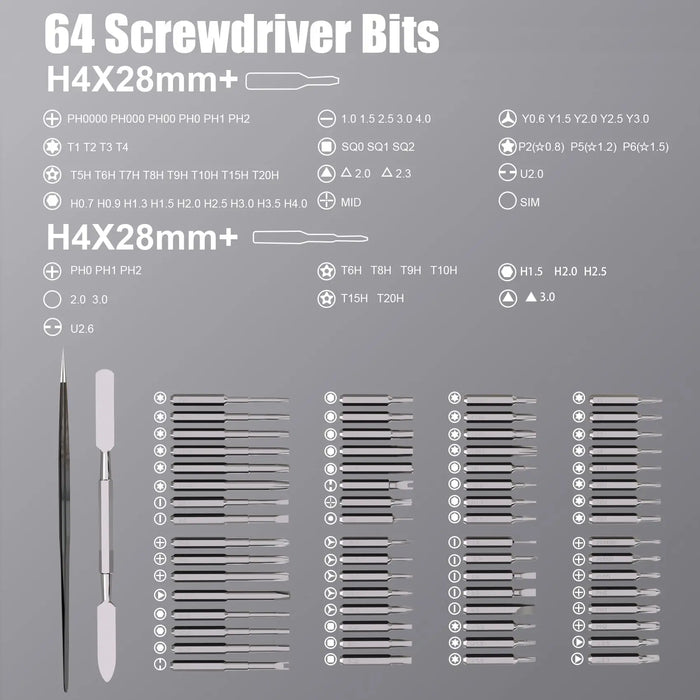 68-in-1 mini electric screwdriver set with magnetic bits - essentialdailypicks