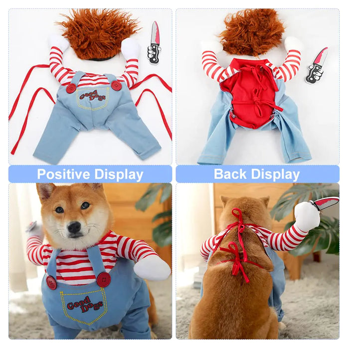 Funny Halloween Pet Dog Costume - Dog Pet Knife Costume