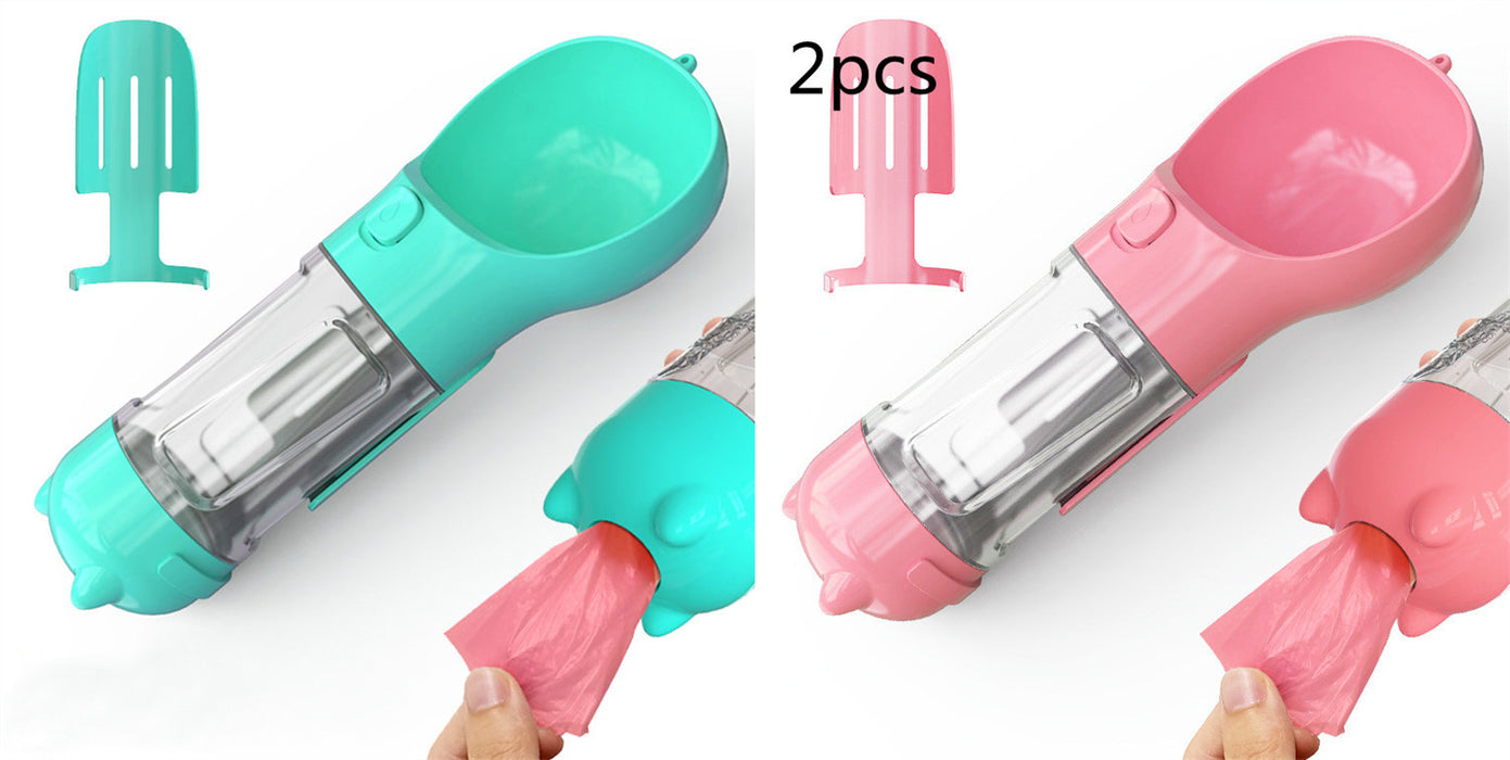 Portable foldable dog water bottle with bowl for outdoor use - essentialdailypicks