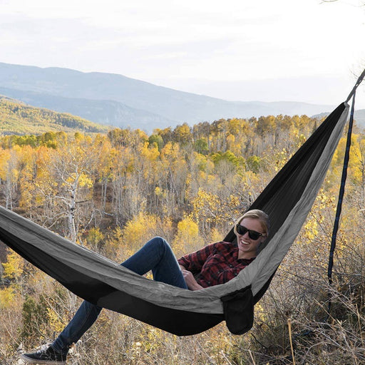 Outdoor double hammock for camping and leisure - essentialdailypicks