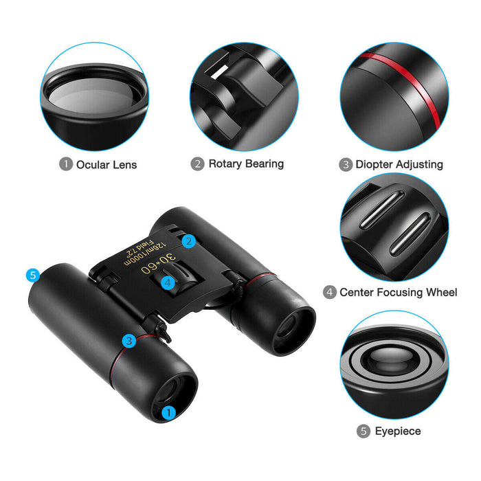 Compact 30x60 zoom binoculars for travel & outdoor use - essentialdailypicks