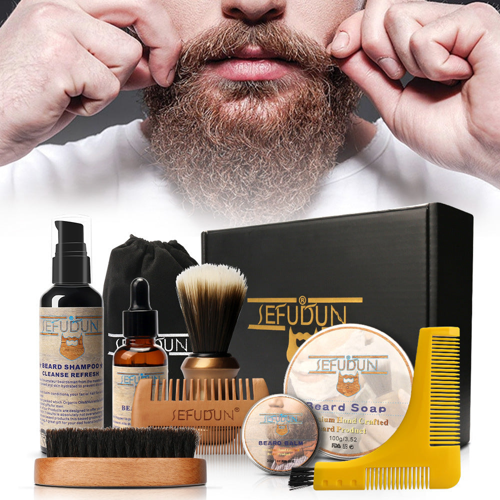 Men Barba Beard Kit Beard Care Set Styling Tool Styling - essentialdailypicks