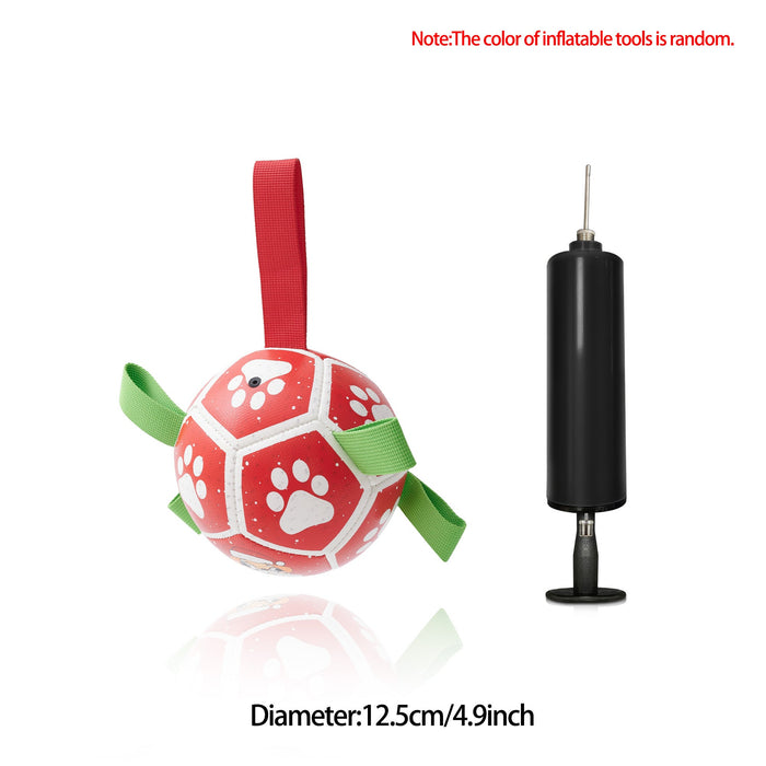 Interactive dog soccer ball with straps for small dogs - essentialdailypicks