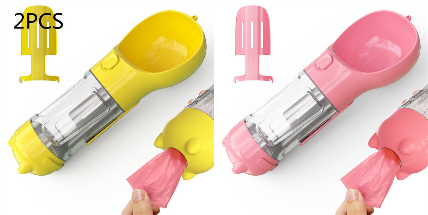 Portable foldable dog water bottle with bowl for outdoor use - essentialdailypicks