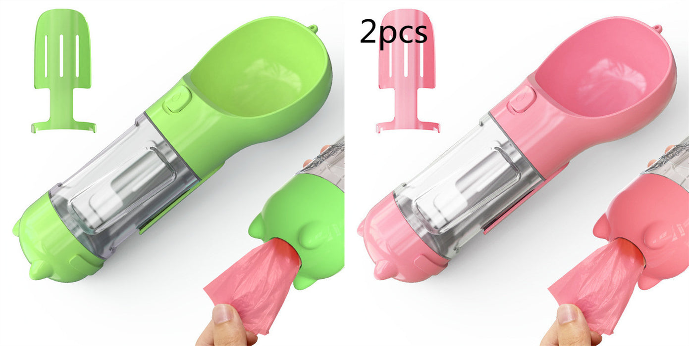 Portable foldable dog water bottle with bowl for outdoor use - essentialdailypicks