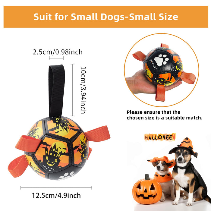 Interactive dog soccer ball with straps for small dogs - essentialdailypicks