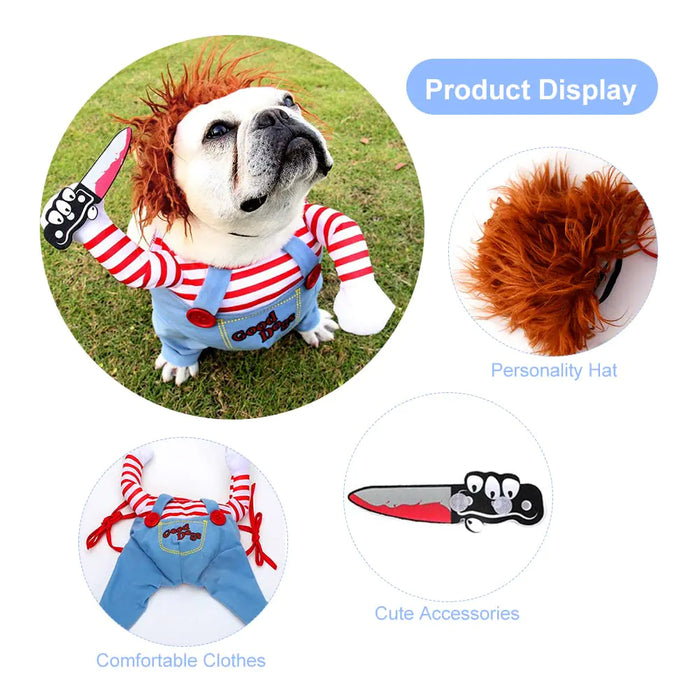 Funny Halloween Pet Dog Costume - Dog Pet Knife Costume