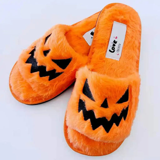 Halloween Pumpkin Slippers - Cozy Slippers - Halloween